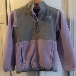 The North Face Kids' Gray and Purple Puffer Jacket